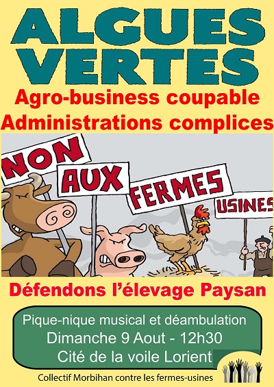 Algues vertes, fermes usines : même combat !