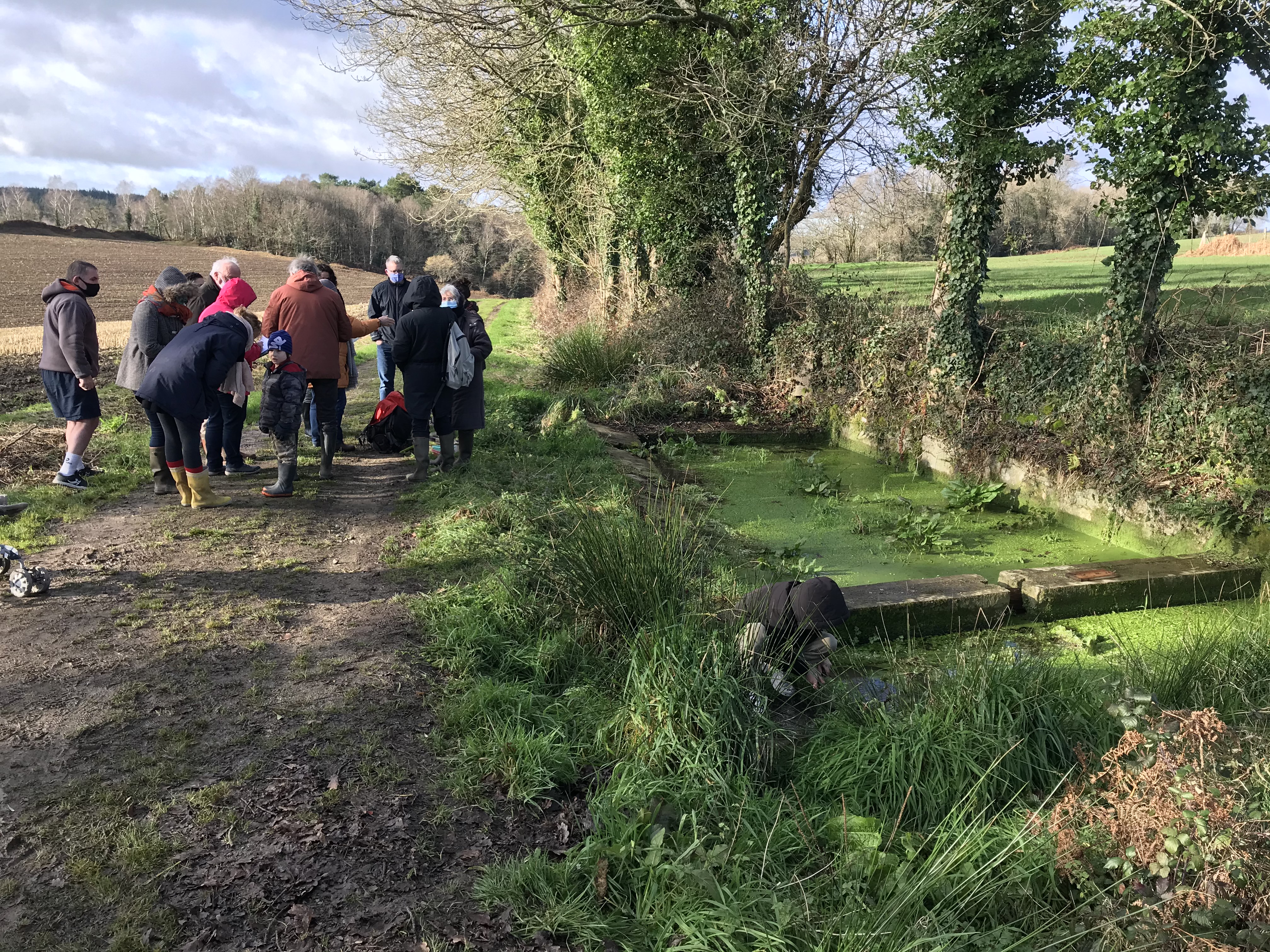 Les membres de Refuge grenouilles échangent sur les lavoirs